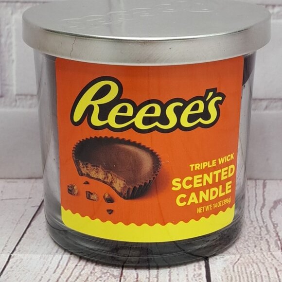 Innovative Brands Other - 14oz Reese's Scented Triple Wick Candle - Sweet Scented Candle